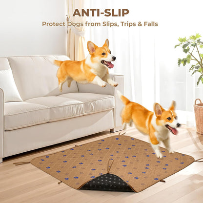 Fostanfly Washable Pee Pads for Dogs, 2 Pack Large 36"x41" Ultra-Absorbent and Leak-Proof Non-Slip Reusable Potty Training Pads for Dogs, Cats, Puppy, Potty Training of Add 8 Lanyards
