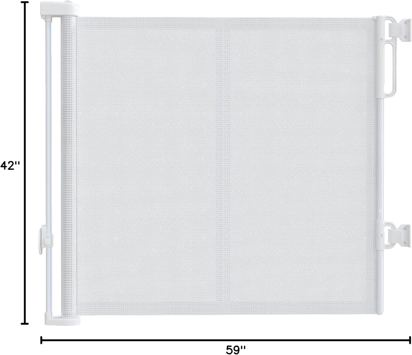 Reinforced 120" Extra Wide Retractable Baby Gates for Stairs, Mesh Saftey Gate for Pets, 10 Foot Retractable Dog Gate, No Drilling, One-Hand Operation, Retractable Gate for Indoor & Outdoor Use