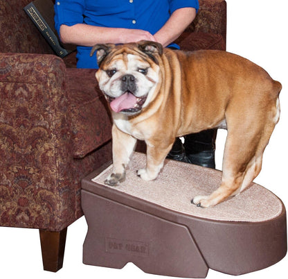 Pet Gear Stramp Stair and Ramp Combination for Dogs/Cats, Easy Step, Lightweight/Portable, Sturdy, Easy Assembly (No Tools Required), Dark Brown