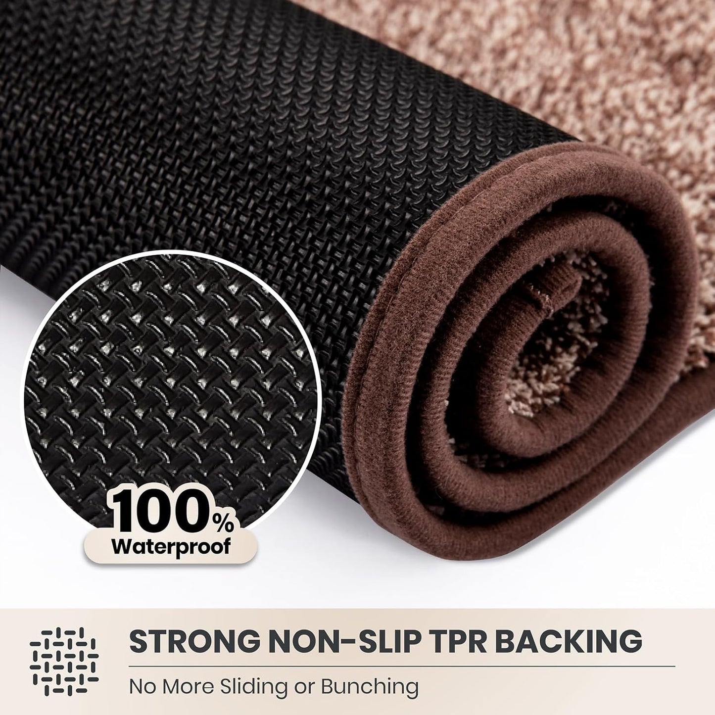 PURRUGS Dirt Trapping Door Mat 20" x 31.5", Non-Slip Machine Washable Entryway Rug, Dog Doormat, Indoor Front Door Mat, Super Absorbent Entry Rug for Muddy Shoes & Paws, Bluish Grey-Black