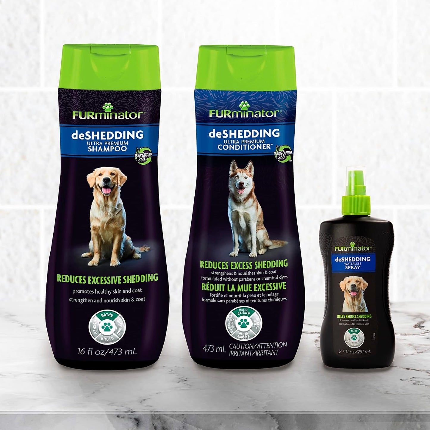FURminator Ultra Premium deShedding Shampoo for Dogs Helps Reduce Excess Shedding, 16 oz