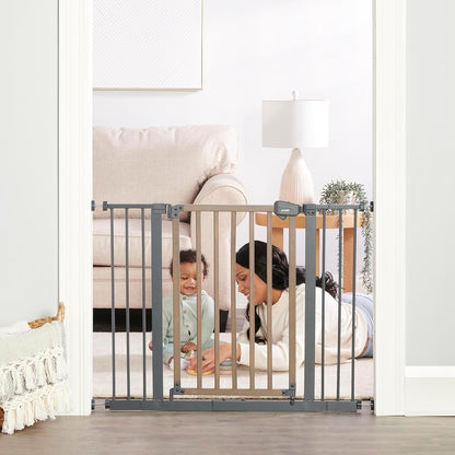Regalo Safety 30.5-58" Extra Wide Arch Baby Gate with Door, Pressure Mount Walk Through Gate for Doorways & Bottom of Stairs, Babies, Toddlers & Pets, Tested & Safe, American Designed, American Owned
