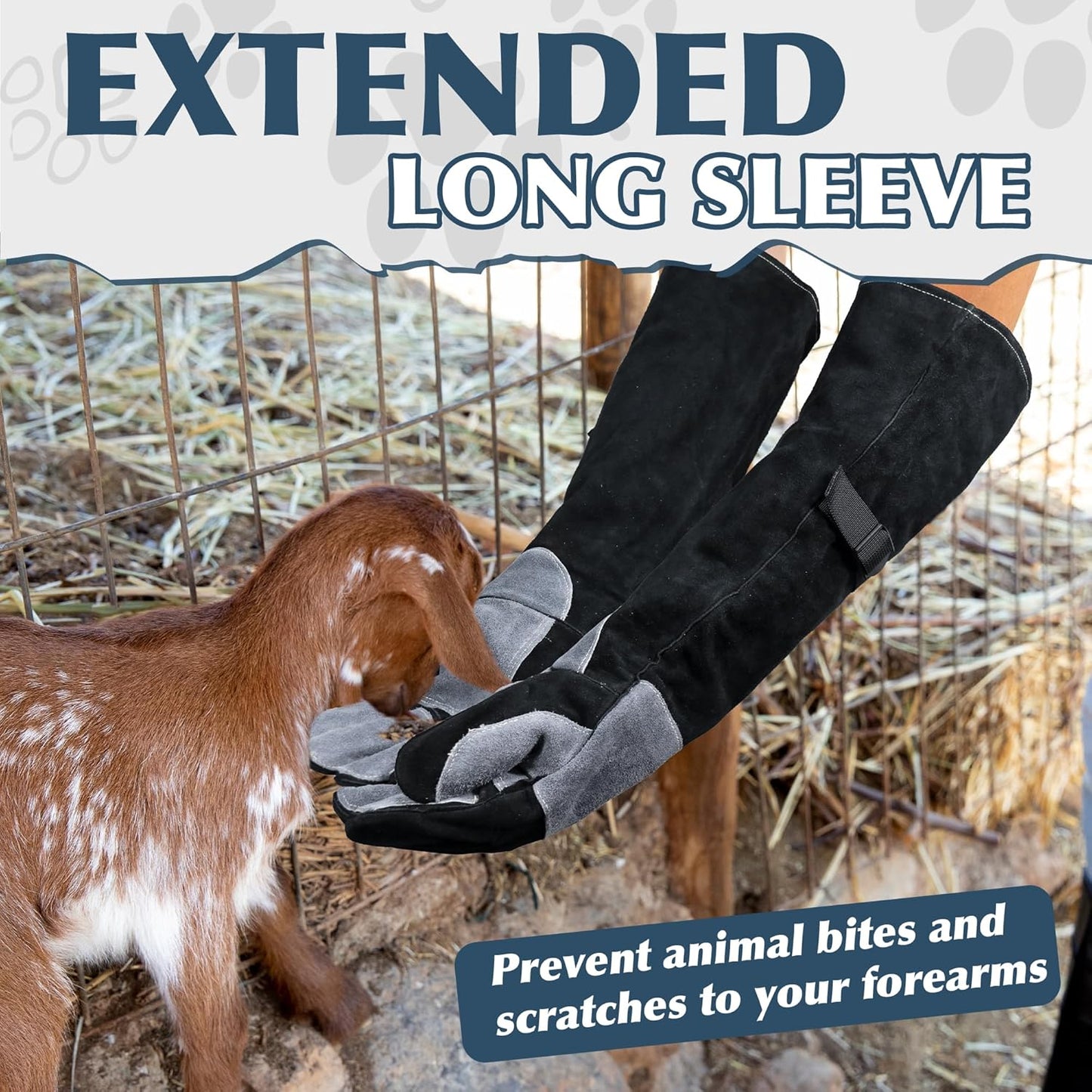 HANDLANDY Animal Handling Gloves, Bite-Proof, Scratch-Resistant, Pet Gloves for Dogs, Cats, Falconry, Gardening