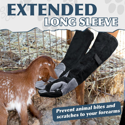 HANDLANDY Animal Handling Gloves, Bite-Proof, Scratch-Resistant, Pet Gloves for Dogs, Cats, Falconry, Gardening
