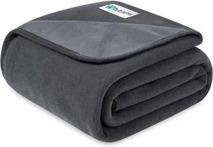 PetAmi Waterproof Dog Blanket for Medium Large Pets Dogs Cats, Pet Couch Cover Protector for Furniture, Reversible Washable Soft Fleece Cat Blanket for Bed Couch Sofa, 40x60 (Taupe/Beige)