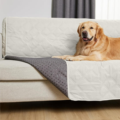 GORILLA GRIP® Waterproof Dog Blanket, Leakproof Couch Cover for Dogs, Silicone Grip Backing, Protects Sofa, Sectional, Bed, Crate, Car & RV, Tear-Resistant Washable Senior Pet Blanket, 30x70 Charcoal