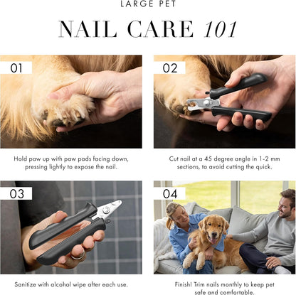 Tweezerman Small Nail Clippers for Dogs & Cats, Manual Professional Dog & Cat Nail Trimmer with Ergonomic Handle