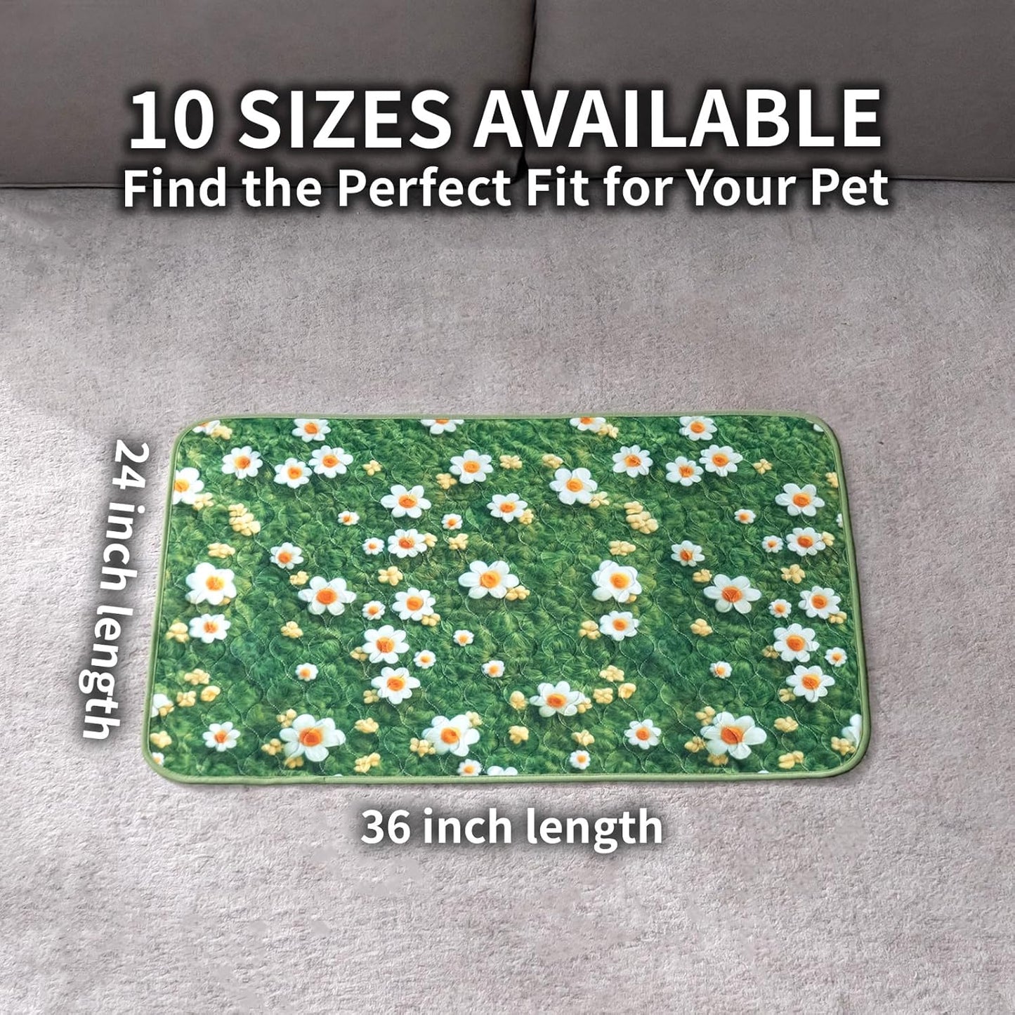 Washable Pee Pads for Dogs, Reusable Puppy Potty Training Pads, Ultra-Absorbent Thick Waterproof Leak-Proof Non-Slip Pads & Mat for Crate, Playpen, Floor, Whelping & Housebreaking , 2 Pack 18"x24"