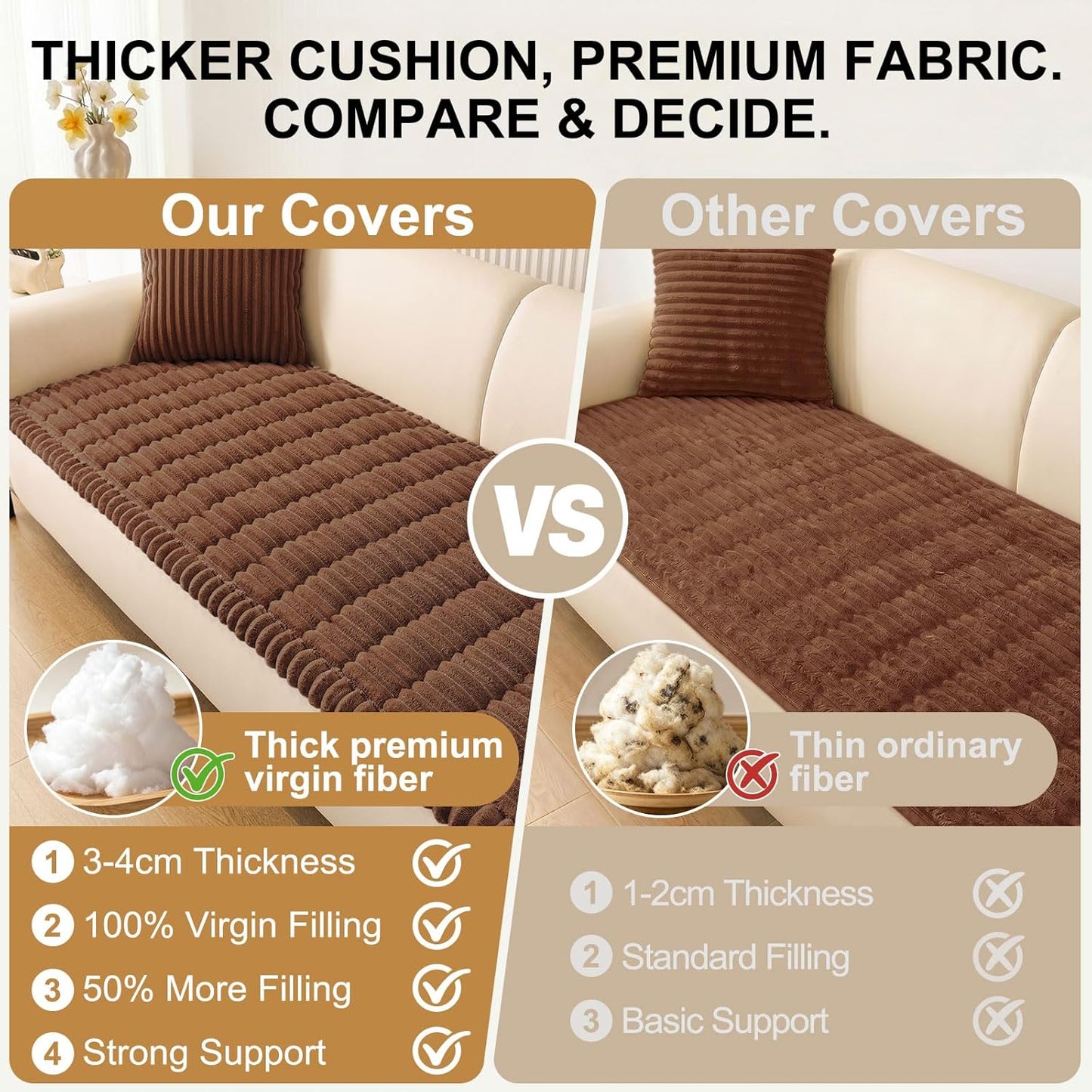 Smiry Couch Cover for Dogs, Non Slip Washable Sofa Protector for Pets, Soft Furniture Cover for Leather & Fabric Couches, Cozy Protect Against Fur, Dirt & Everyday Messes (Dark Grey, 27.6" x 59")