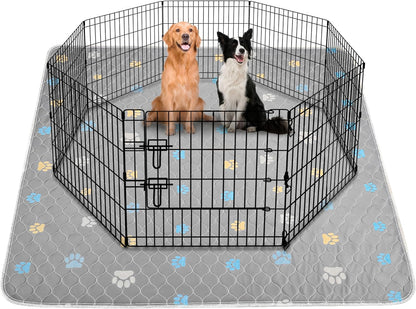 Aitmexcn Washable Puppy Dog Pee Pad, 2PCS 100% Waterproof Whelping Training Mat for Puppy/Senior Dog, Fast Drying Reusable Puppy Pads for Indoor, Outdoor and Car Travel- 24'' x 36''