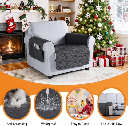 VANSOFY Couch Cover, Waterproof Sofa Covers Washable Slipcover Furniture Protector Couch Seat Covers Non-Slip Couch Cover for Dogs, Pets(Sofa, Dark Gray)