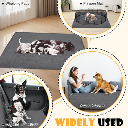 FURWEY 2 Pack Extra Large 72"X72" Washable Pee Pads for Dogs Super Absorbent Dog Training Pads Non-Slip Waterproof Pet Training Pads Mats Whelping Pads for Dogs Cats Puppy