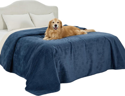 Bedsure Waterproof Couch Cover for Dogs Washable - Waterproof Blanket for Large Dogs Couch Sofa Bed Cozy, Lightweight Furniture Protector for Pet Cat Quick Drying, Ash Grey, 52x82IN
