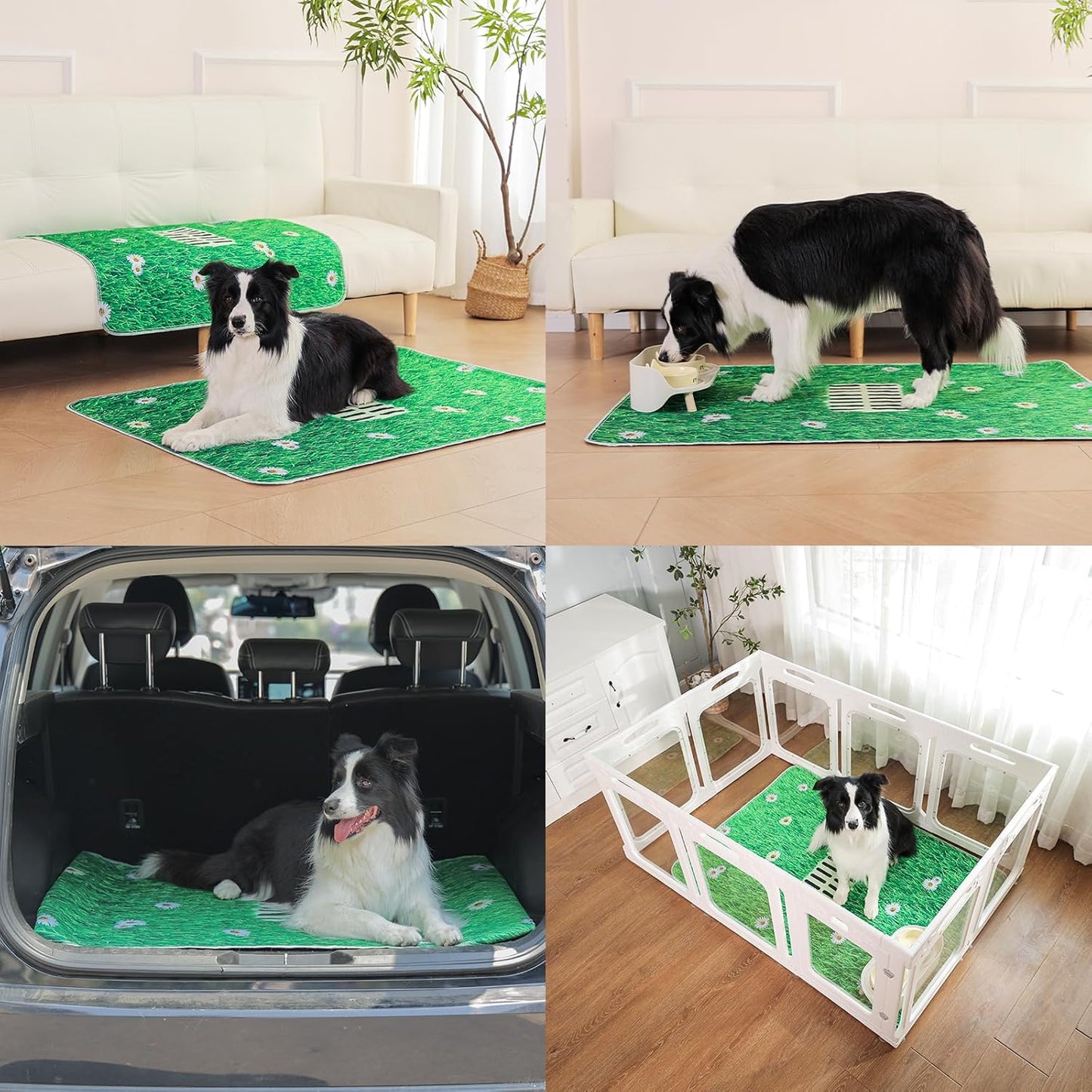 Aitmexcn Washable Puppy Dog Pee Pad, 2PCS 100% Waterproof Whelping Training Mat for Puppy/Senior Dog, Fast Drying Reusable Puppy Pads for Indoor, Outdoor and Car Travel- 24'' x 36''