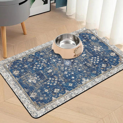 Pet Food Mats for Floor, Absorbent Dog Mat for Food and Water Dispenser Mat, Dog Food Mat Quick Dry Cat Food Mat Pet Supplies