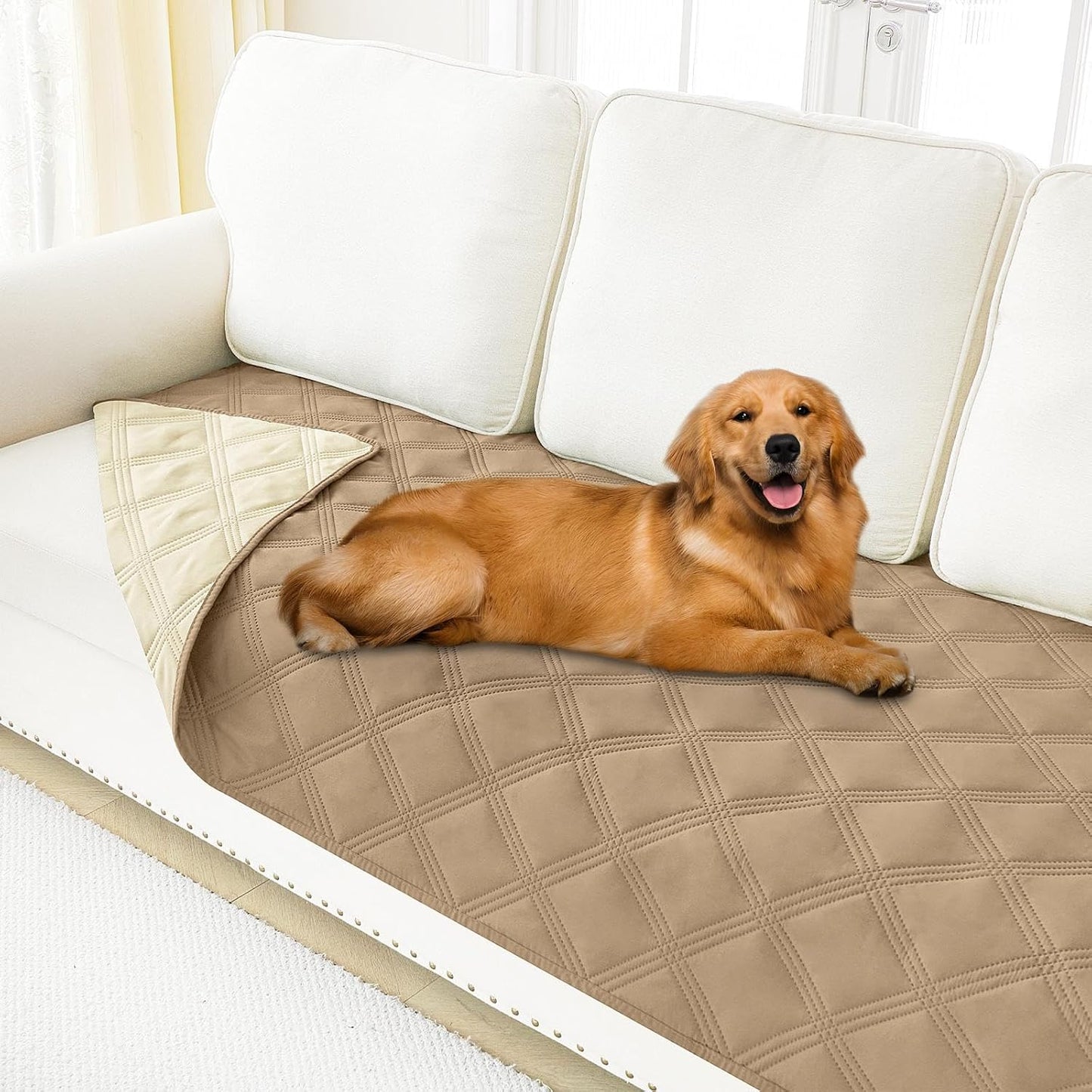 Smiry Waterproof Dog Bed Cover Blanket 30x70, Soft Reversible Pet Blanket, Washable Leakproof Cats Dogs Couch Cover for Sofa, Couch, Furniture, Grey/Dark Grey