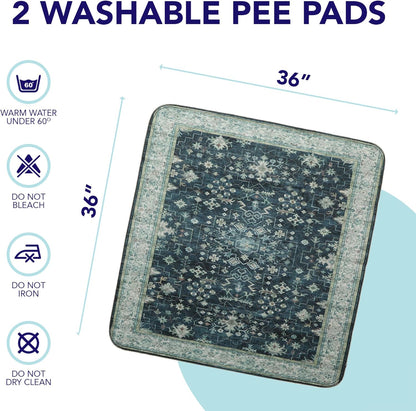 PUPIBOO Washable Pee Pads for Dogs and Cats - Super Absorbent Reusable Puppy Training Pads - 100% Waterproof, Leak-Proof & Non-Slip Whelping Pads for Pet Housebreaking