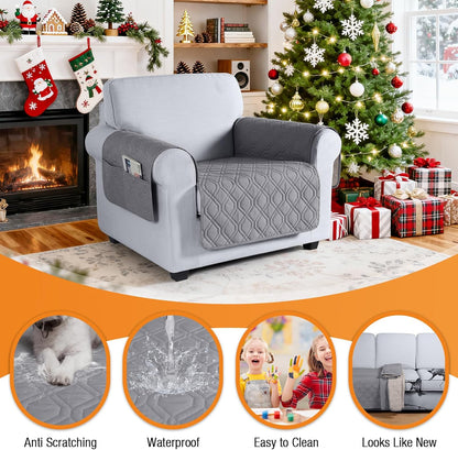 VANSOFY Couch Cover, Waterproof Sofa Covers Washable Slipcover Furniture Protector Couch Seat Covers Non-Slip Couch Cover for Dogs, Pets(Sofa, Dark Gray)