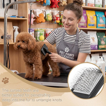 Zhehao Slicker Brush for Pets Dog Grooming Brushes Kit, Long Pin Brush Metal Comb for Long Haired Dogs and Cats to Effectively Remove Tangles, Knots and Mats