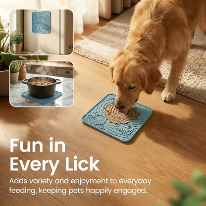 OHMO Lick Mat for Dogs and Cats(Small, Camo&Light Green, 2pcs) Enrichment Accessories Toy Space Star Easy Clean Pet Slow Feeder/Suction Cups, Licking Pad for Anxiety Relief and Boredom Reduction