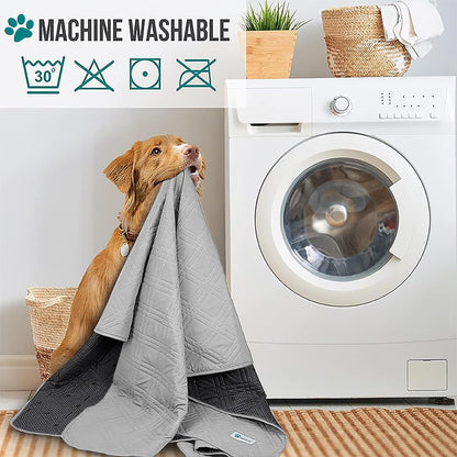 PetAmi Waterproof Couch Cover for Dogs, Reversible Furniture Cover Sofa Protector for Pet Cat Bed, Washable Blanket Dog Cover for Couch Seat, 52x82 Gray