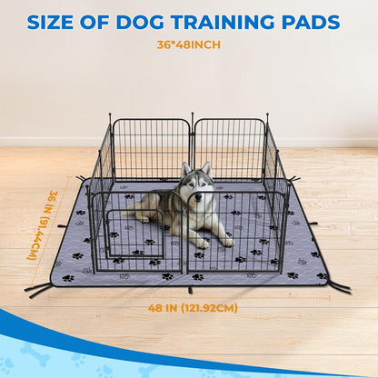 Fostanfly Washable Pee Pads for Dogs, 2 Pack Large 36"x41" Ultra-Absorbent and Leak-Proof Non-Slip Reusable Potty Training Pads for Dogs, Cats, Puppy, Potty Training of Add 8 Lanyards