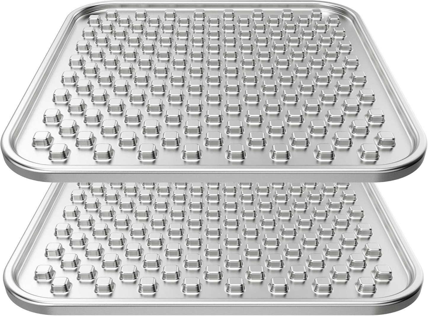 Double Wall Stainless Steel Lick Mat for Dogs & Cats - Chew Proof & Whisker Friendly, Non-Slip Base, for Calm Feeding & Anxiety Relief - Dishwasher Safe Slow Feeder Pad [1Pack]