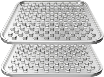 Double Wall Stainless Steel Lick Mat for Dogs & Cats - Chew Proof & Whisker Friendly, Non-Slip Base, for Calm Feeding & Anxiety Relief - Dishwasher Safe Slow Feeder Pad [1Pack]