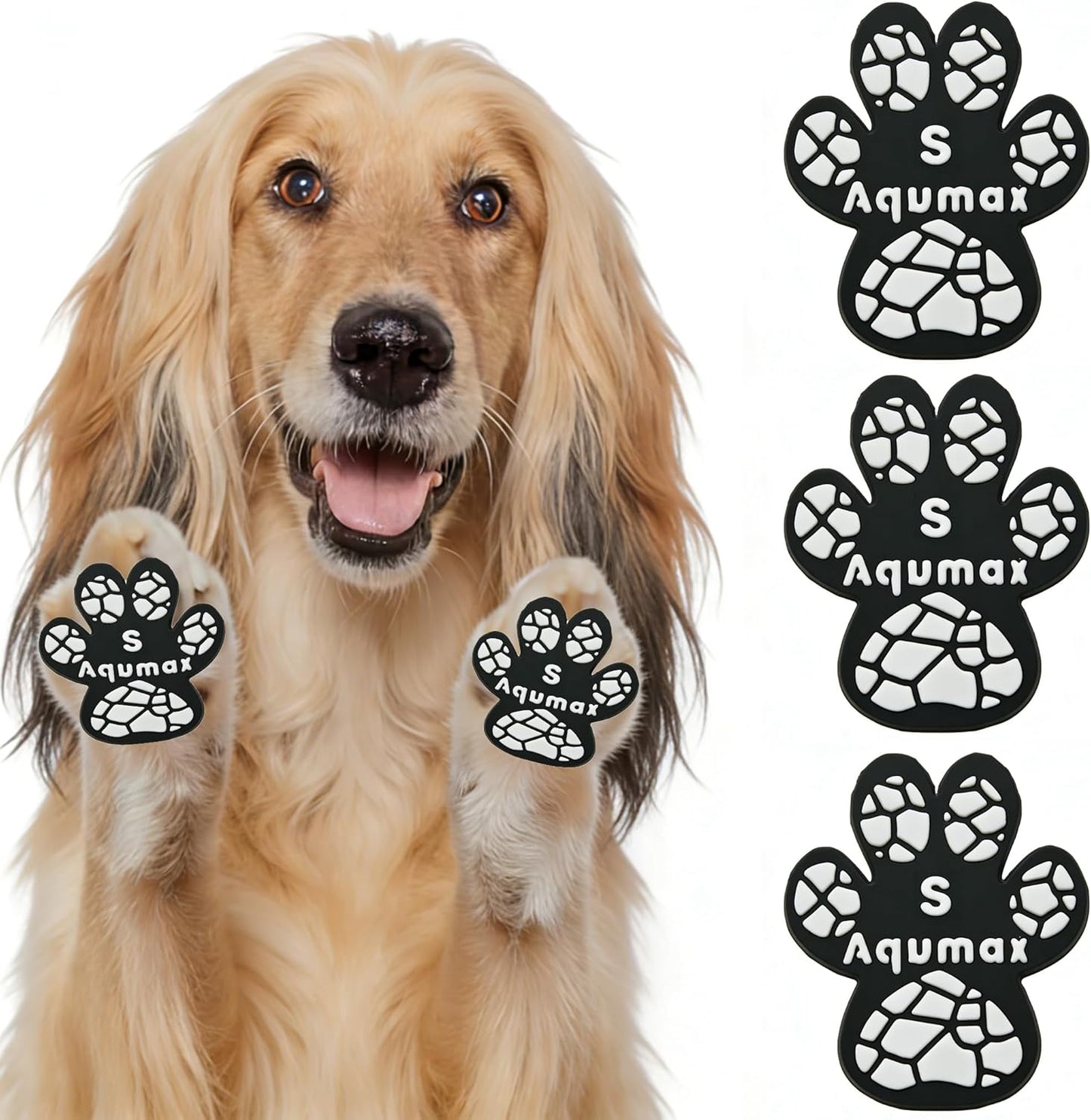 Dog Paw Protector Traction Pads for Dogs,Paw Pads for Hot Pavement,Stronger Self Adhesive Toe Grips for Senior Dogs to Prevent Slipping on Hardwood Floors 16 Sets (64 pcs) L