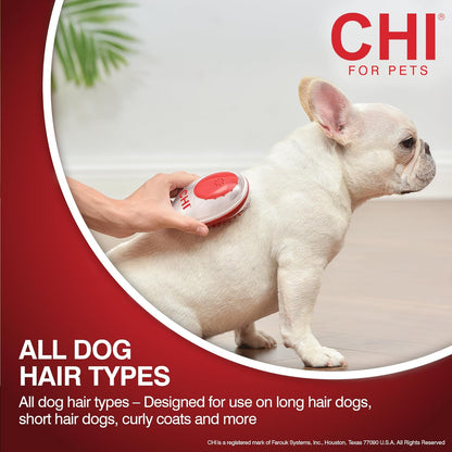 CHI for Dogs 2 in 1 Dematting and Deshedding Rake, Dual Head Dog Grooming Tool with Wide Tooth Dematting Rake and Fine Deshedding Rake, Detangler Comb for Thick Double and Long Dog Coat