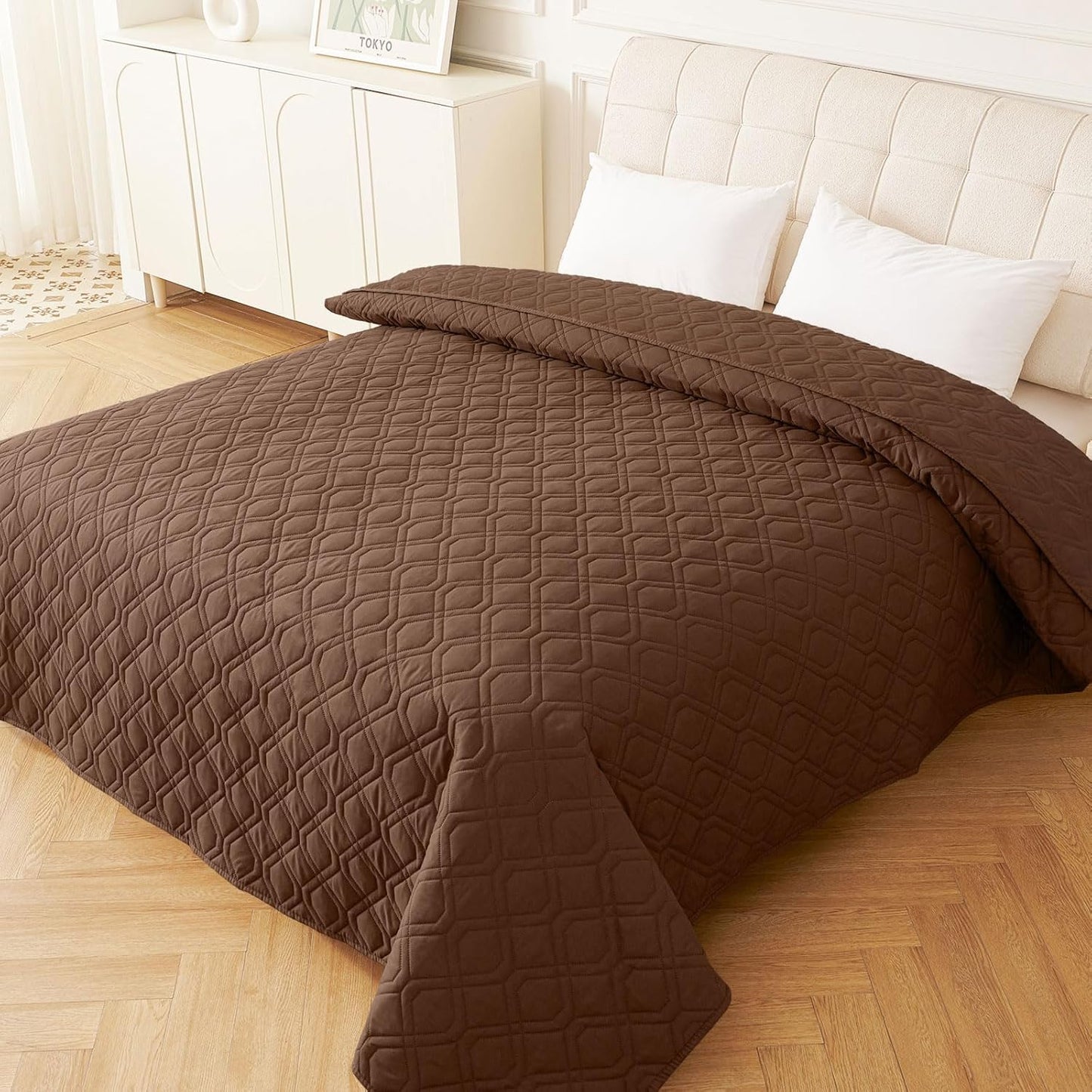 hyha Waterproof Dog Bed Blanket, Soft Pet Blankets, Waterproof Couch Cover for Dogs, Reversible Sofa Covers Washable for Furniture (30x70 Inch, Taupe/Beige)