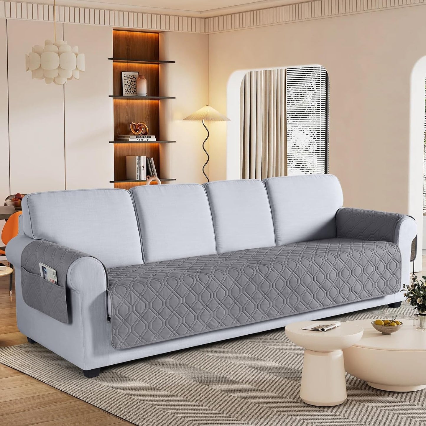 VANSOFY Couch Cover, Waterproof Sofa Covers Washable Slipcover Furniture Protector Couch Seat Covers Non-Slip Couch Cover for Dogs, Pets(Sofa, Dark Gray)