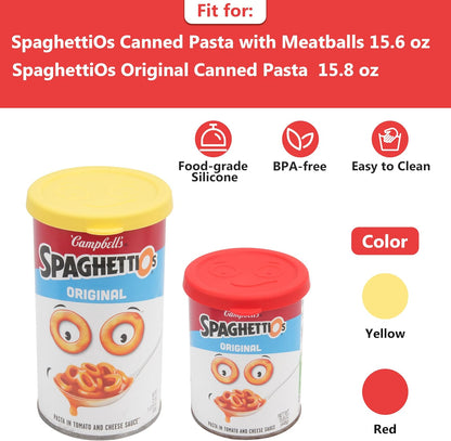 2PCs 3.0-inch Silicone Can Lids for Chef Boyardee | Van Camp's | Goya | Bush's Best | Farmer's Market Can, Can Cover for Canned Goods, Soup Can Cap, Fit Most Standard Size, Dishwasher Safe (Lids ONLY)
