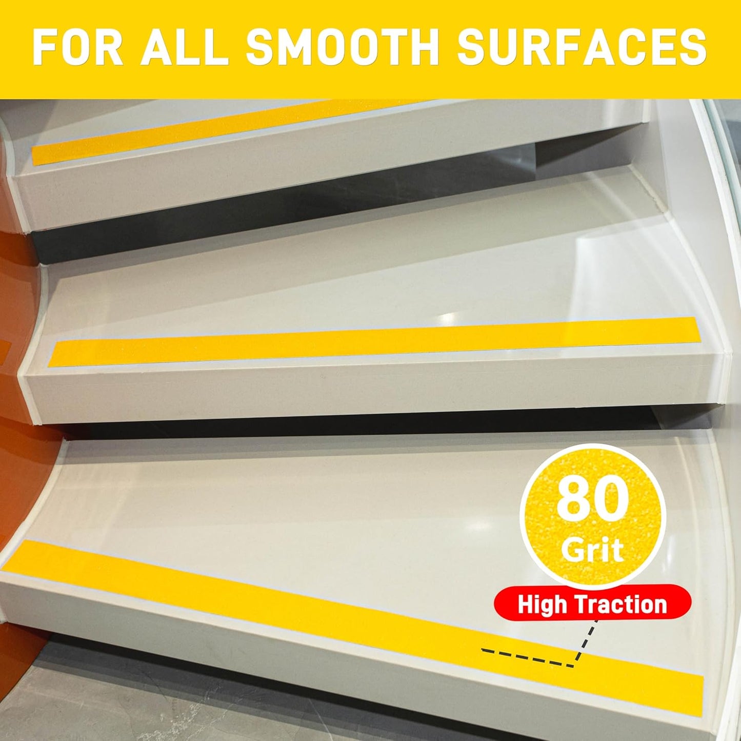 LifeGrip Anti Slip Transparent Anti Slip Tape, 4 inch by 30 feet, Non-Slip Traction Grip Tape to Tubs, Boats, Stairs, Clear, Soft, Comfortable for Bare feet (4" X 30')