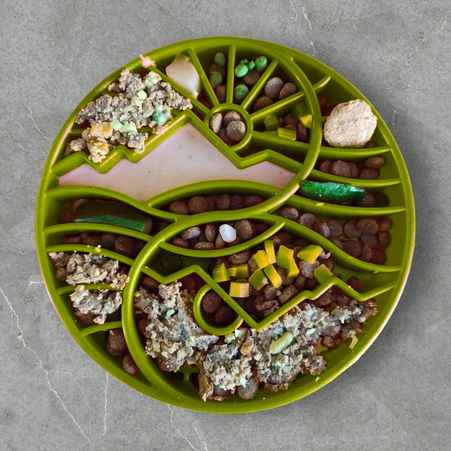 SodaPup Honeycomb Enrichment Bowl – Durable Slow Feeder Bowl Made in USA from Non-Toxic, Pet-Safe, Food Safe Material for Mental Stimulation, Slowing Down Eating, Healthy Digestion, & More