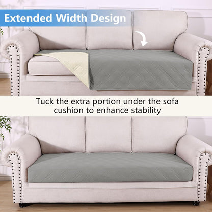 hyha Waterproof Dog Bed Blanket, Soft Pet Blankets, Waterproof Couch Cover for Dogs, Reversible Sofa Covers Washable for Furniture (30x70 Inch, Grey/Dark Grey)
