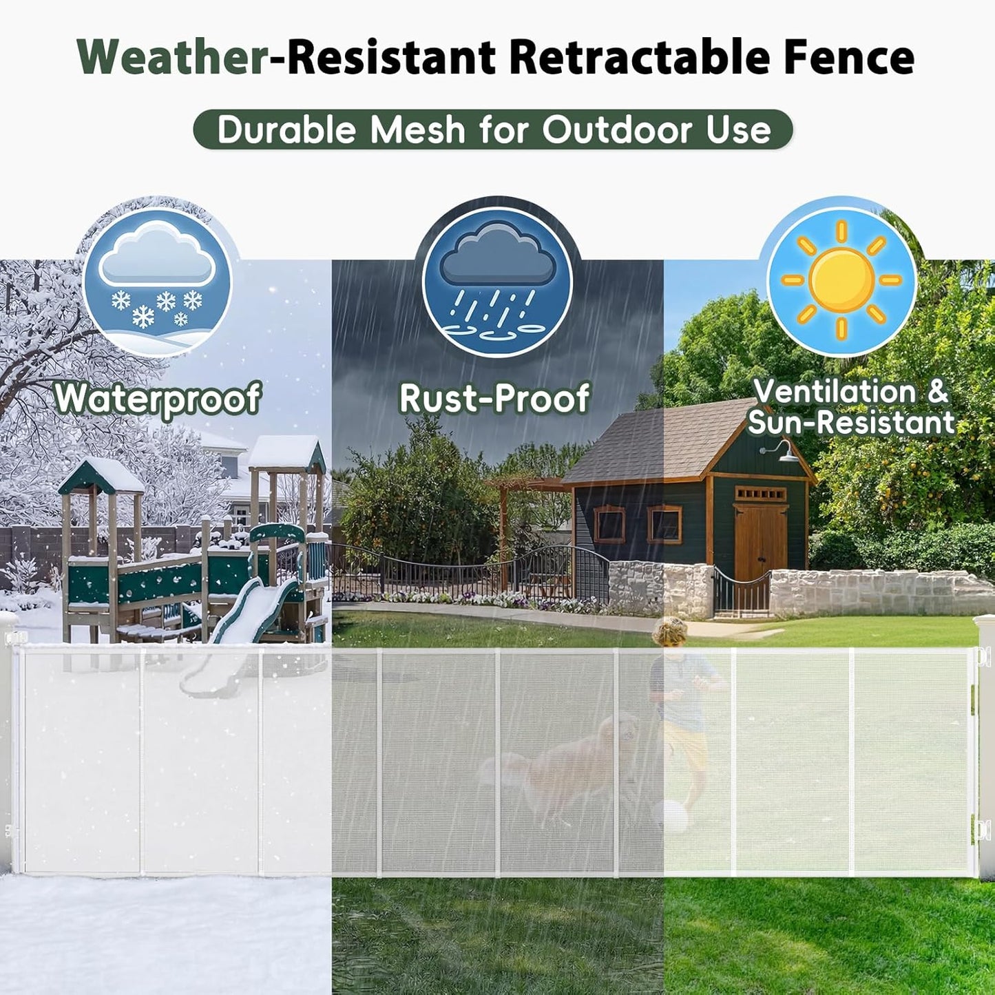 250" Reinforced Extra Wide Baby Gate Retractable Dog Gate, 21ft Extra Long Baby Gate Retractable Gates for Dogs, 48" Extra Tall Pet Gate Retractable Fence Outdoor Gate for Deck/Garage/Patio, Black