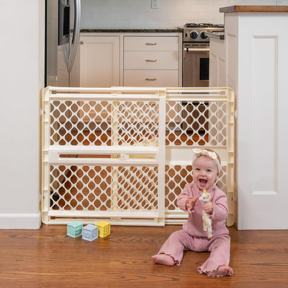 Toddleroo by North States - Supergate Ergo Baby Gate: Plastic Baby Gate for Stairs & Doorways - Adjustable Indoor Safety Gate - Made in USA - 26 to 42 Inches Wide - 26 Inches Tall - Sand