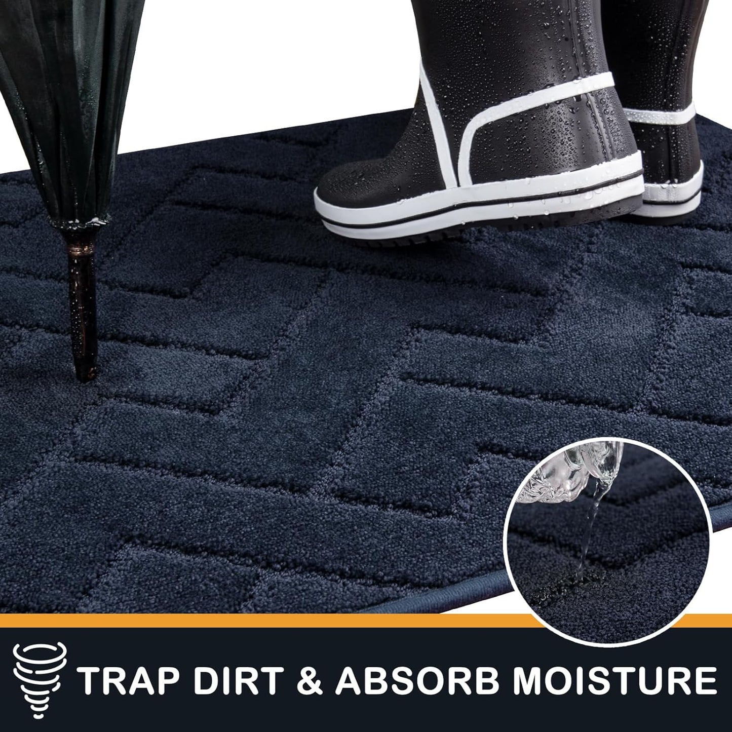 PURRUGS Dirt Trapping Door Mat 20" x 31.5", Non-Slip Machine Washable Entry Rug, Dog Doormat, Indoor Front Door Mat, Super Absorbent Entryway Rug for Muddy Shoes & Paws, Taupe