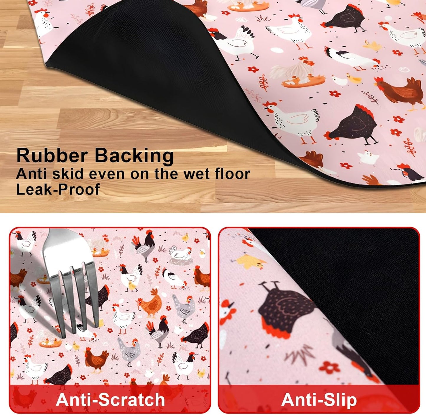 Dog Food Mats for Floors Waterproof Mat for Cat Food and Water Bowls - Absorbent Quick Dry Non Slip Mat for Pet Feeding