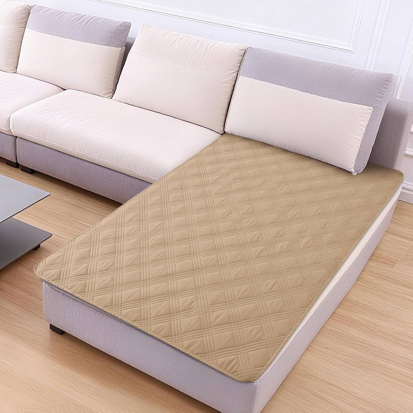 hyha Waterproof Dog Bed Blanket, Soft Pet Blankets, Waterproof Couch Cover for Dogs, Reversible Sofa Covers Washable for Furniture (30x70 Inch, Taupe/Beige)