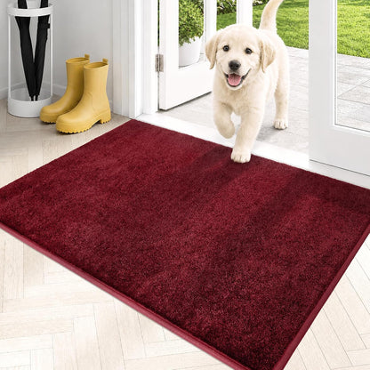 PURRUGS Dirt Trapping Door Mat 20" x 31.5", Non-Slip Machine Washable Entryway Rug, Dog Doormat, Indoor Front Door Mat, Super Absorbent Entry Rug for Muddy Shoes & Paws, Bluish Grey-Black
