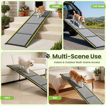 Dog Ramp for Car 70" L*20" W Portable Dog Ramps for Large Dogs with Non-Slip Rug Surface Portable Dog Car Ramp for SUV & Truck,Pet Ramp for Dogs to Get in Car Outdoor&Indoor
