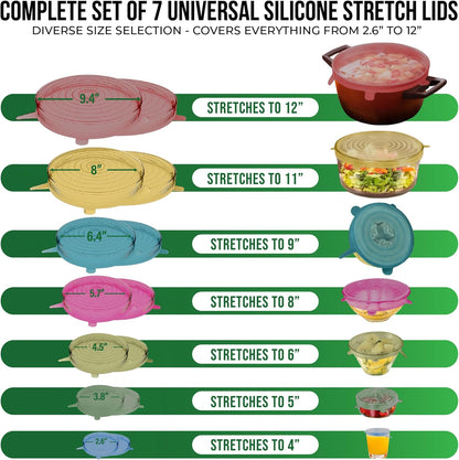 Reusable Silicone Can Lids – 2.6 Inch Can Covers for Dog & Cat Food – Universal Fit - Airtight Stretch Lids for Pet Food Cans, BPA-Free, Dishwasher Safe – 10 Pack
