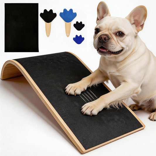 Dog Scratch Board with Mini Dog Nail File Board, Curved Dog Nail Scratch Board Set for Easy Dog Nail Trimming, Alternative to Dog Nail Clippers and Dog Nail Grinders