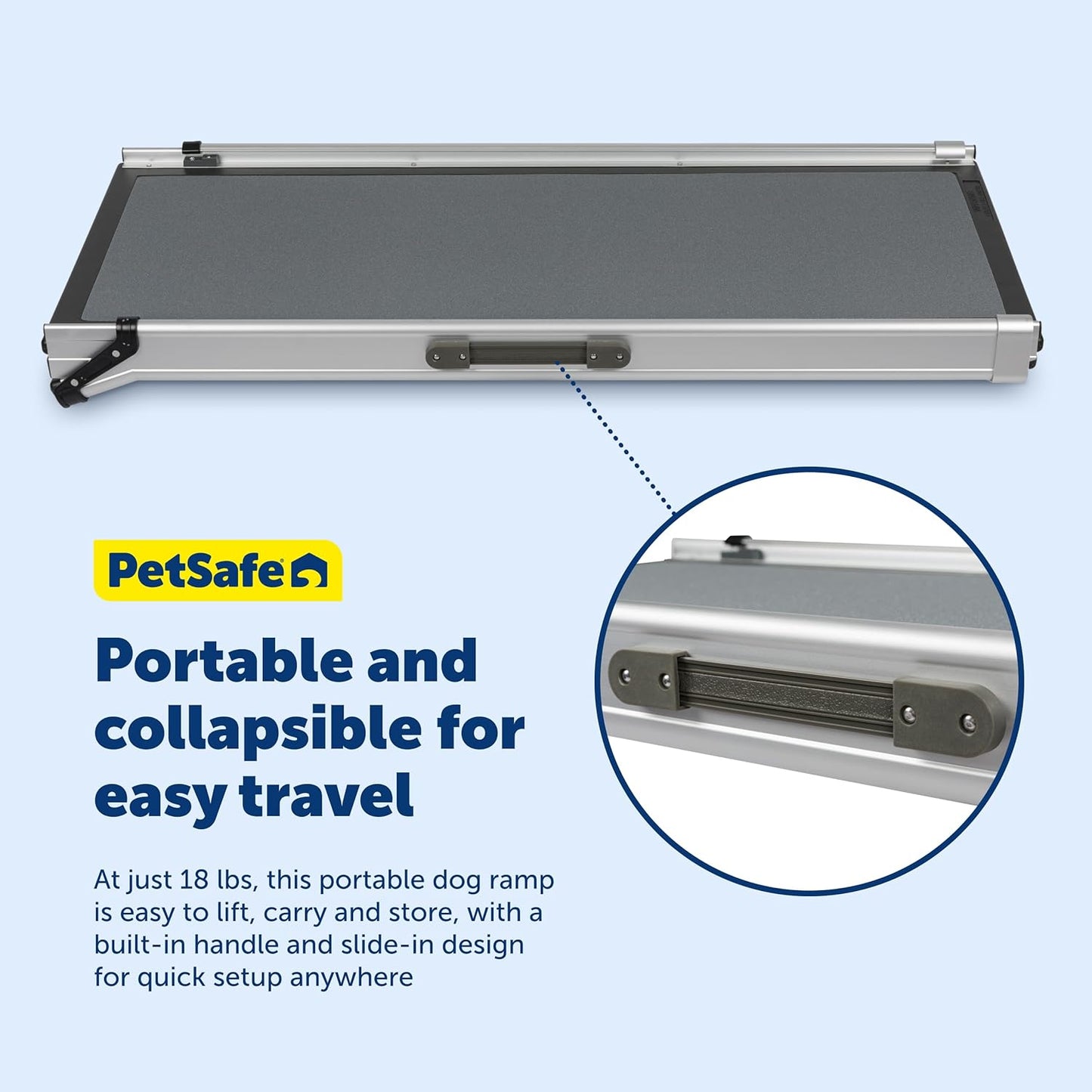 PetSafe Happy Ride Telescoping Dog Ramp, Portable Pet Ramp for Cars, Trucks & SUVs with Adjustable Sizing