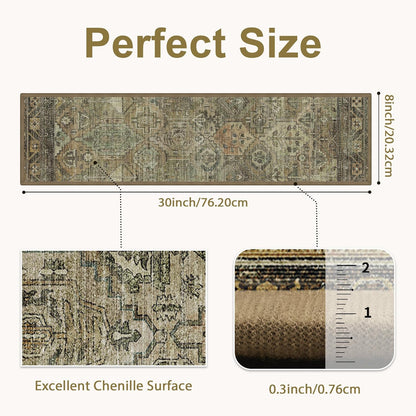 sarben Non Slip Stair Treads for Wooden Steps 15PCS - 8"x30" Indoor Safety Carpet, Edging Mats with TPE Adhesive Backing, Pet and Elderly Friendly Stair Rugs (Taupe) - Colors B