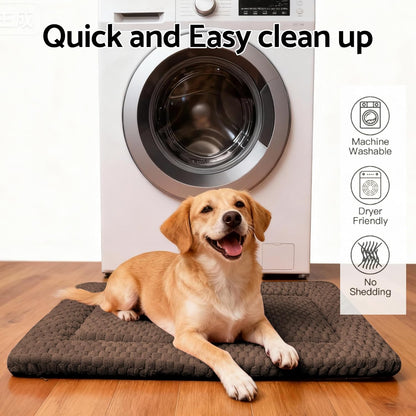 Dog Bed Mat, Reversible Crate Pad & Cute Dog Bed - Machine Washable Kennel Mat with Ultra Soft for Small Dogs (Cool/Warm), 24" x 18", Grey&Star
