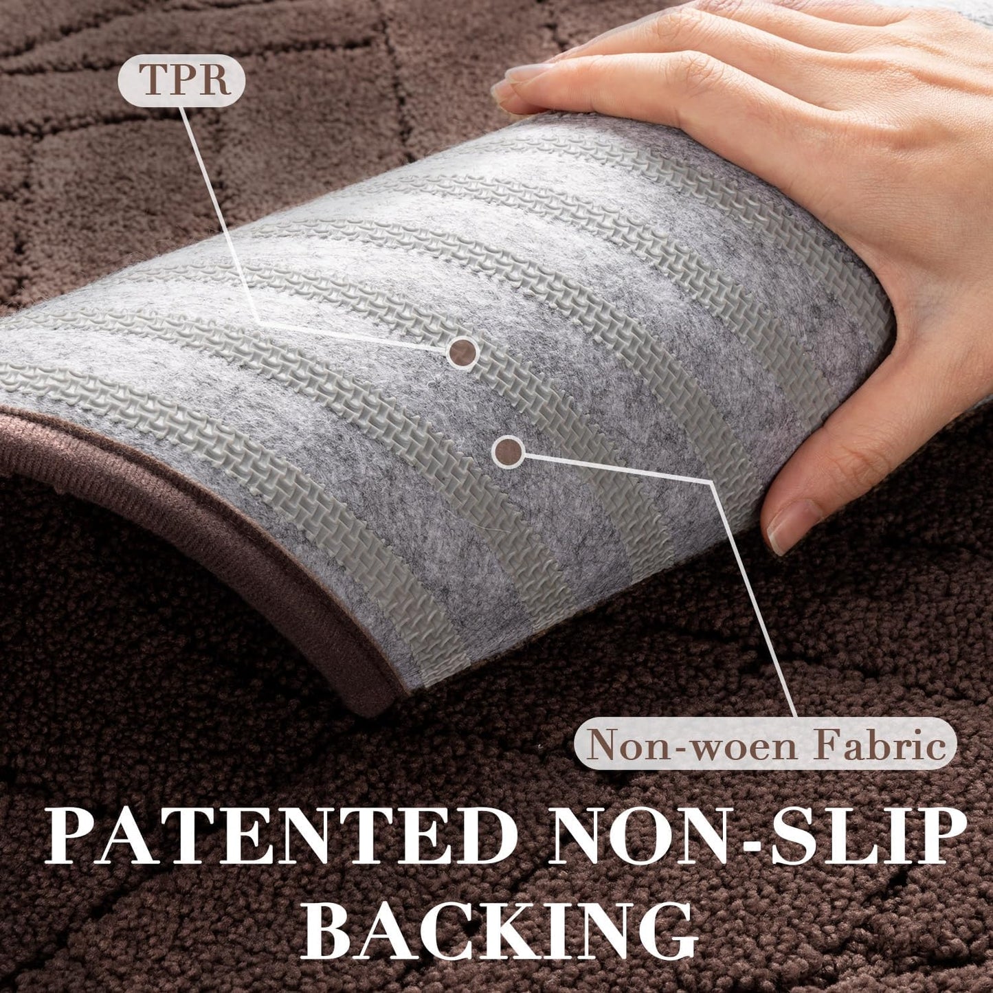 Tindbea Dog Mat for Mud Paws,Absorbs Moisture Dirt Non-Slip Washable Mud Mat for Dogs,Soft Rubber Backing Front Inside Pet Rug for Entryway, Dog Paws, Patio(20"x48",Charcoal)