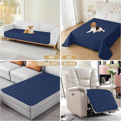 ZNSAYOTX Ultimate Cozy Blankets (30"x70") 100% Waterproof Sofa Mat Blanket for Dog Pets, Bed Couch Protector with Non-Slip Back Washable Durable, Pee Scratch Proof Easy to Clean (Dark Grey)